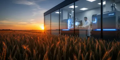 Lab technician conducting residue analysis in a food lab