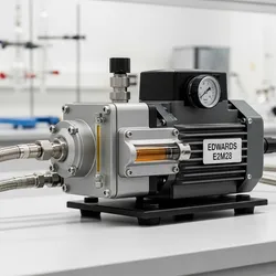 Laboratory vacuum pump showing oil level gauge