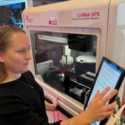 Clinical scientist Marci O’Driscoll leads flow cytometry testing at Tampa General Hospital.