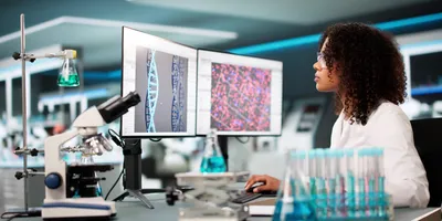 Scientist working on computational models for omics technologies