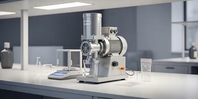 a laboraotry mill on a clean benchtop 