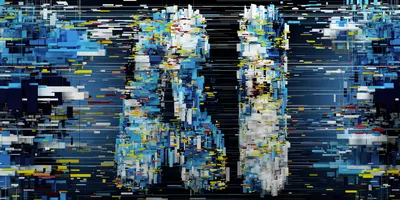 Abstract representation of generative AI concepts and workslop in lab management