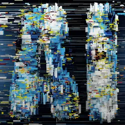 Abstract representation of generative AI concepts and workslop in lab management