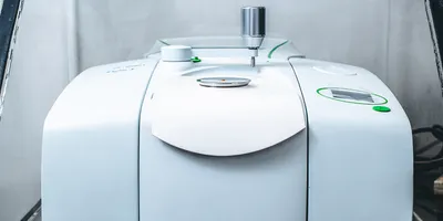 Close-up of FTIR device for infrared analysis