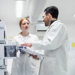 Laboratory team focusing on machine learning for pollutant detection