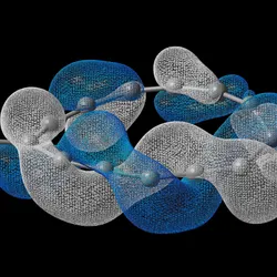 3D model of a molecule with half-Möbius electronic topology