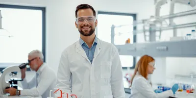 Laboratory manager promoting Occupational Health and Safety Leadership