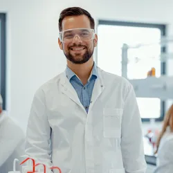 Laboratory manager promoting Occupational Health and Safety Leadership