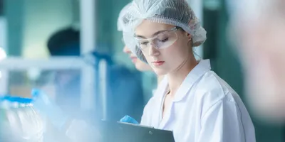Lab technician focused on quality assurance tasks