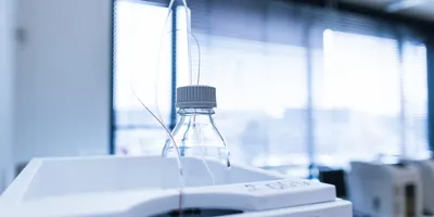 Chemistry lab (shallow DOF; color toned image)