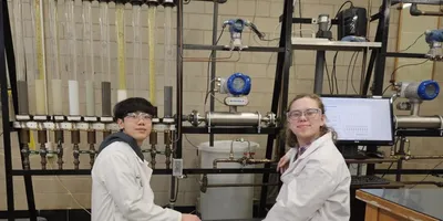 Chemical engineering lab featuring equipment for sustainability practices