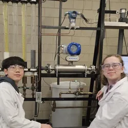 Chemical engineering lab featuring equipment for sustainability practices