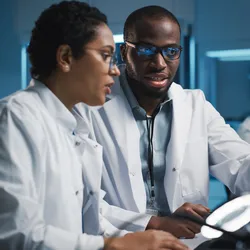 Collaborative laboratory management discussion among scientists