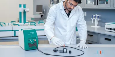 i-Raman Plus being used in the lab.