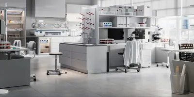 Laboratory environment highlighting research workforce dynamics