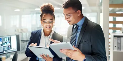 Lab managers discussing financial strategies