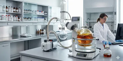 Modern Pharmaceutical Laboratory Rotary Evaporator System Image