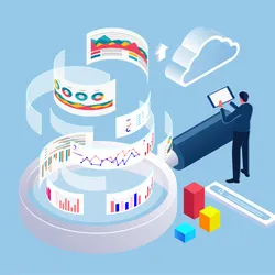 Visualization of data management processes and analytics