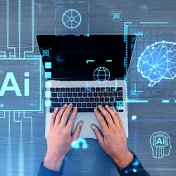 Visual representation of AI tools in a lab setting