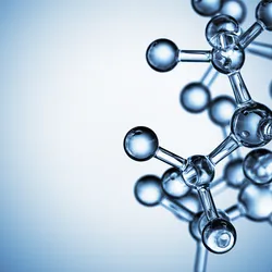3D rendering of molecular structure