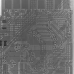 X-ray image showing detailed memory card features