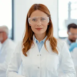 Portrait of a leader in a laboratory setting
