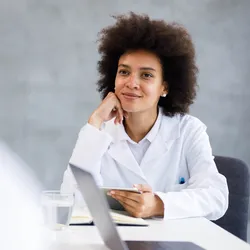 Candidate engaging in a lab interview, showcasing neurodiverse talent