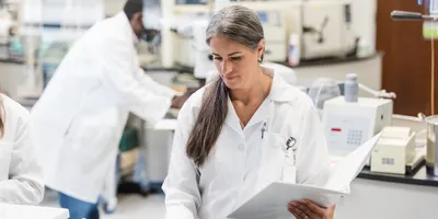 Laboratory manager overseeing lab operations