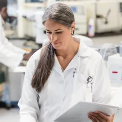 Laboratory manager overseeing lab operations