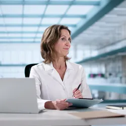 Laboratory hiring discussion illustrating candidate talent evaluation