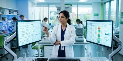 Side-by-side comparison of an electronic lab notebook and a LIMS interface, illustrating the ELN vs LIMS decision for lab managers