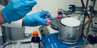 Chemist conducting molecular editing experiment