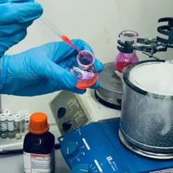 Chemist conducting molecular editing experiment
