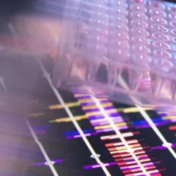 Laboratory analysis of genomic data with a multi-well plate.