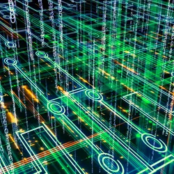 Abstract data visualization for lab preparation for AI