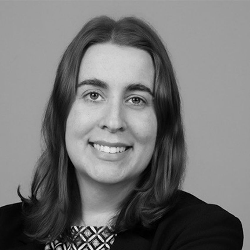 A black and white photo of Juliane Baron A black and white photo of Juliane Baron