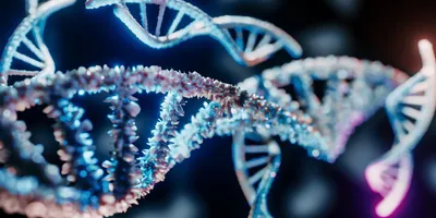 Visualization of DNA strands related to human ancestry