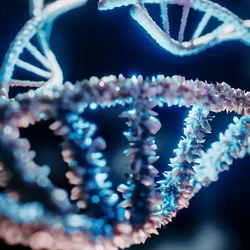 Visualization of DNA strands related to human ancestry