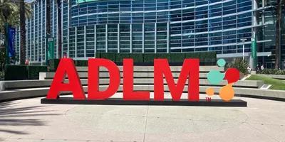Sign of ADLM outside the conference center