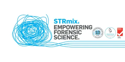 STRmix logo, software to analyze complex multi-contributor Y-STR DNA profiles.