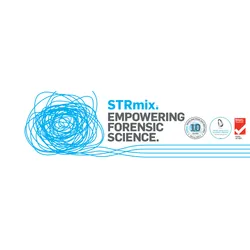 STRmix logo, software to analyze complex multi-contributor Y-STR DNA profiles.