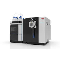 Thermo Scientific Orbitrap Isora MS paired with the Vanquish Duo UHPLC system for isotope ratio mass spectrometry analysis, shown against a white background.