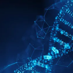 Visual representation of DNA and data in biomedical research