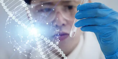 Researcher analyzing nucleic acid safety in lab