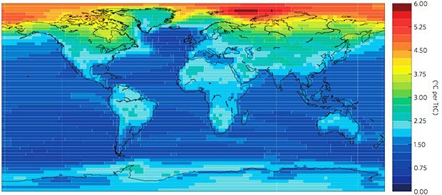  average temperature increases worldwide