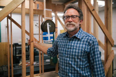 Biology professor David Carrier in his University of Utah lab